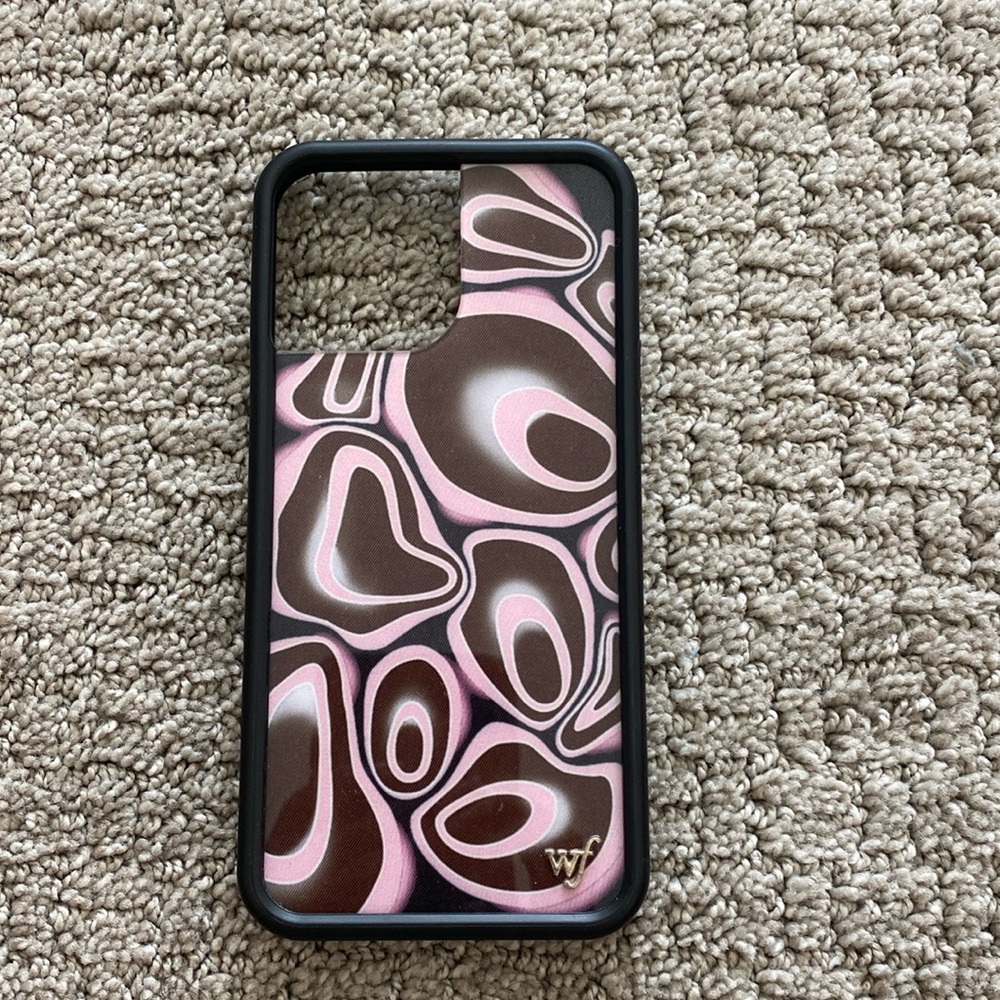 Wildflower brown/pink swirl case- Iphone 13 pro max